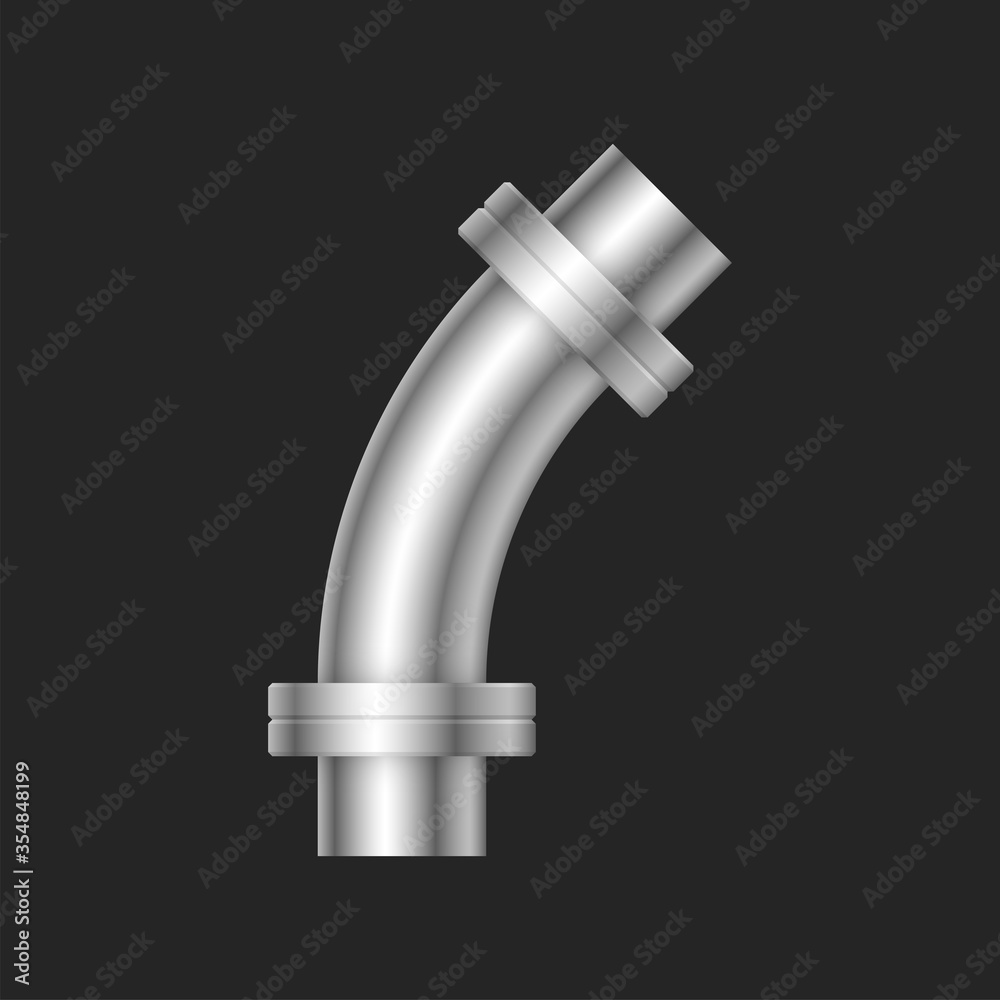 Pipe vector. Made from steel or metal connection by flange fitting fixing by screw and bolt. Part for pipeline construction to transportation oil and gas in industry, water in plumbing and irrigation. Pipe vector. Made from steel or metal connection by flange fitting fixing by screw and bolt. Part for pipeline construction to transportation oil and gas in industry, water in plumbing and irrigation.