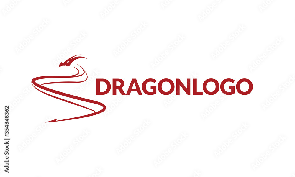 Dragon Logo with hed dragon can for company logo, branding, dragon mascot logo, with red colour and Vector EPS10 Dragon Logo with hed dragon can for company logo, branding, dragon mascot logo, with red colour and Vector EPS10