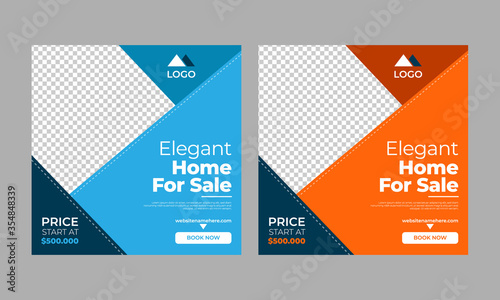 Elegant home for sale house for rent social media post template