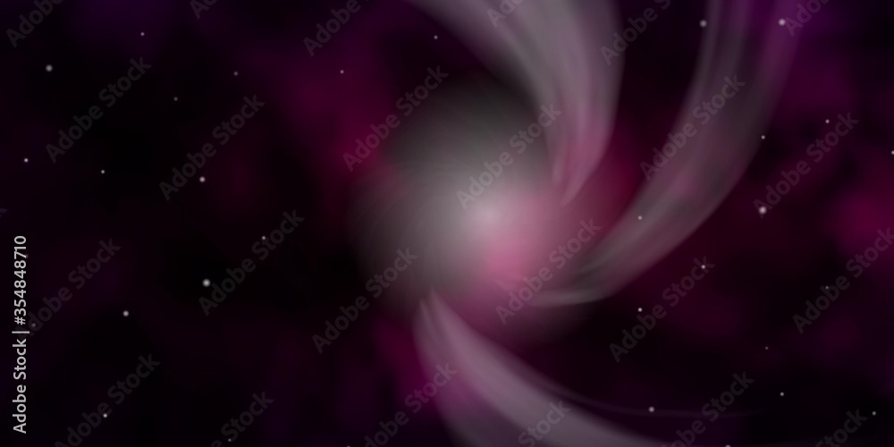 Dark Purple vector texture with beautiful stars. Modern geometric abstract illustration with stars. Design for your business promotion.
