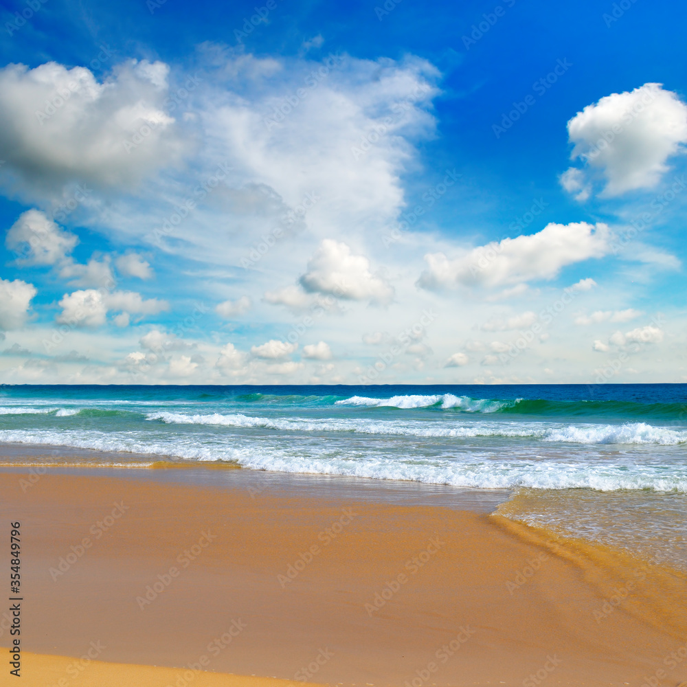 Sea and blue Sky background. Sea and blue Sky background.