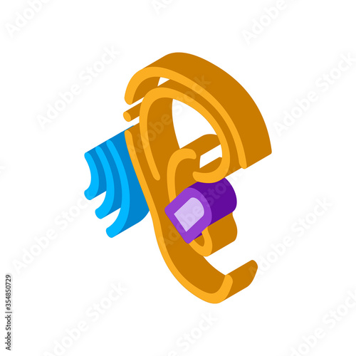 Ear Plug For Sleeping Icon Vector. Isometric Ear Plug For Sleeping sign. color isolated symbol illustration