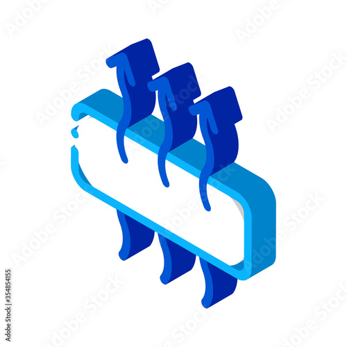 Breathable Mattress Icon Vector. Isometric Breathable Mattress sign. color isolated symbol illustration