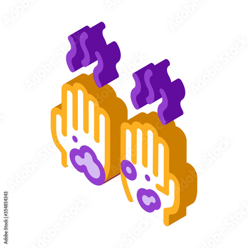 Dirty And Smelly Hands Icon Vector. Isometric Dirty And Smelly Hands sign. color isolated symbol illustration