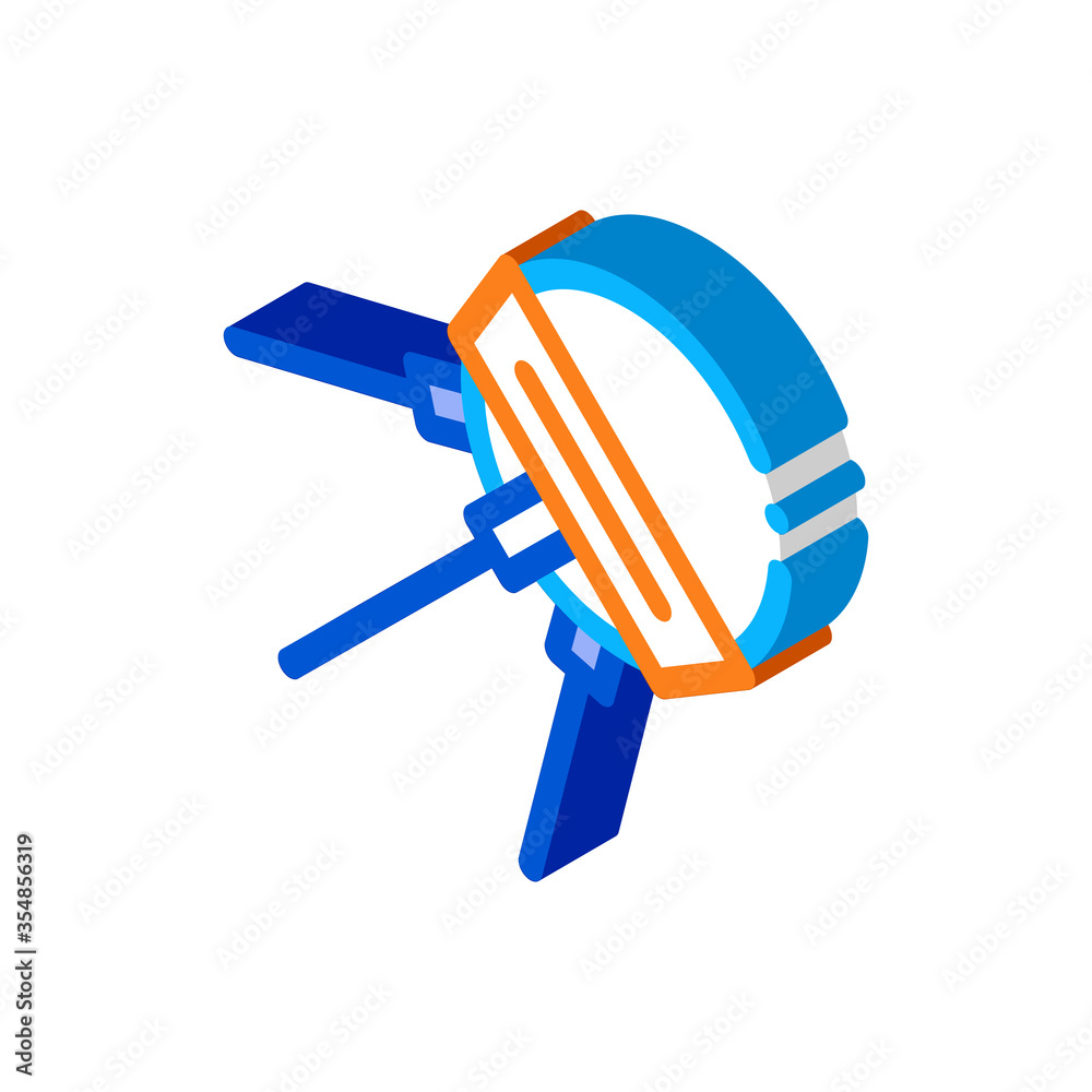 Satellite With Antennas Icon Vector. Isometric Satellite With Antennas sign. color isolated symbol illustration Satellite With Antennas Icon Vector. Isometric Satellite With Antennas sign. color isolated symbol illustration