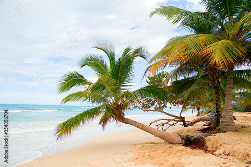 Beautiful view of the beach in the Atlantic ocean.Horizontally.