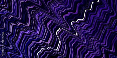 Dark Purple vector background with bent lines. Brand new colorful illustration with bent lines. Pattern for websites, landing pages.