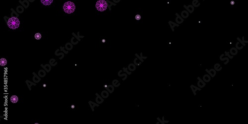 Dark Purple vector pattern with abstract shapes.