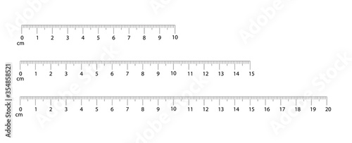 Rulers Inch and metric rulers. Measuring tool. Centimeters and inches measuring scale cm metrics indicator. Scale for a ruler in inches and centimeters. Measuring scales.