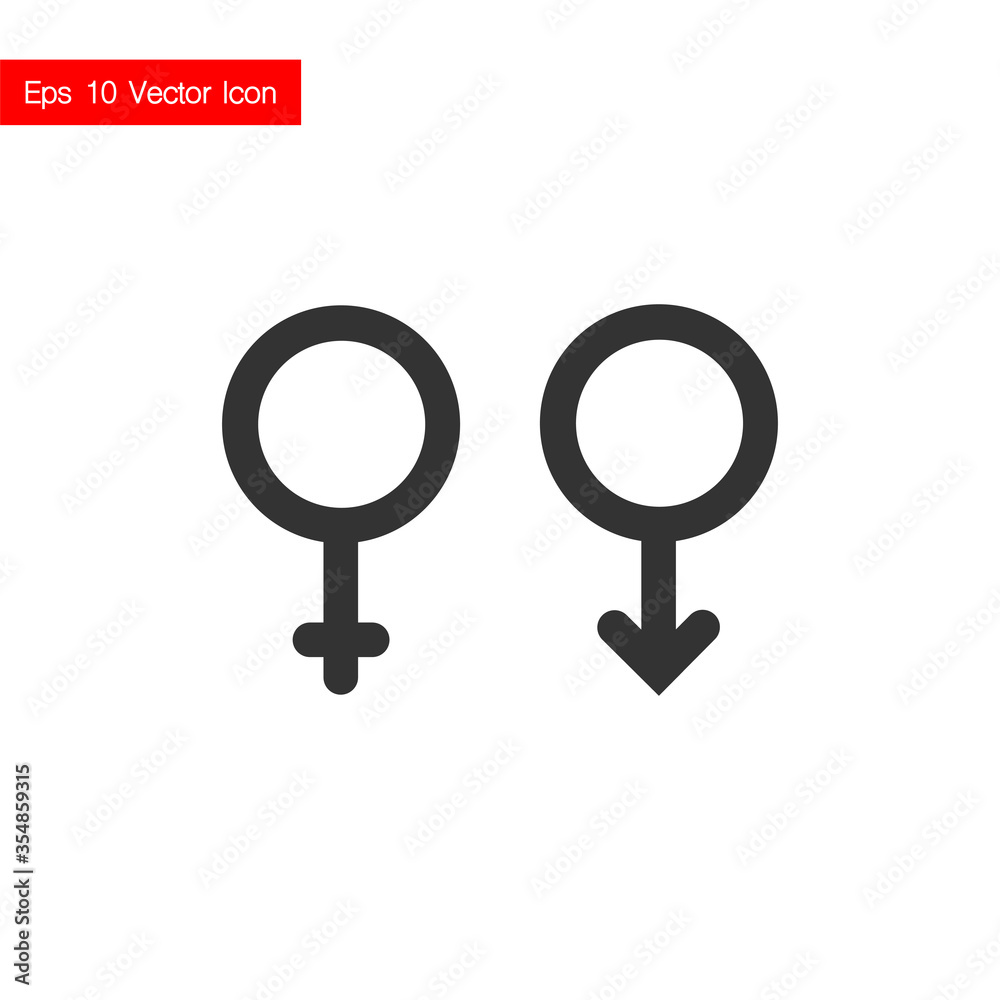 Different gender gray icon isolated on white background. Vector. Eps 10 Different gender gray icon isolated on white background. Vector. Eps 10