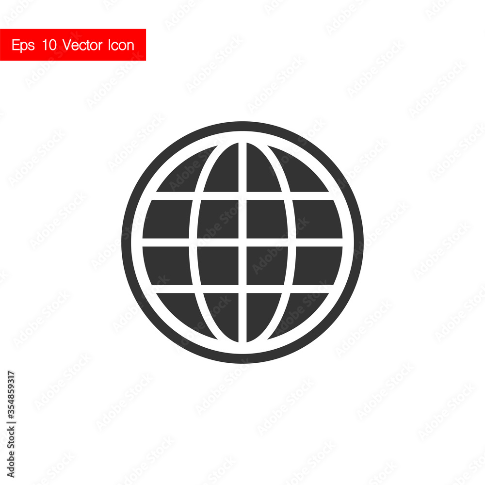 Browser gray icon isolated on white background. Planet sign. Vector. Eps 10 Browser gray icon isolated on white background. Planet sign. Vector. Eps 10