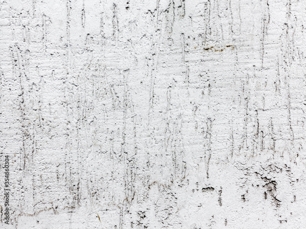 Fototapeta premium Concrete, weathered, worn, painted white. Landscape style. Grungy Concrete Surface. Great background or texture.