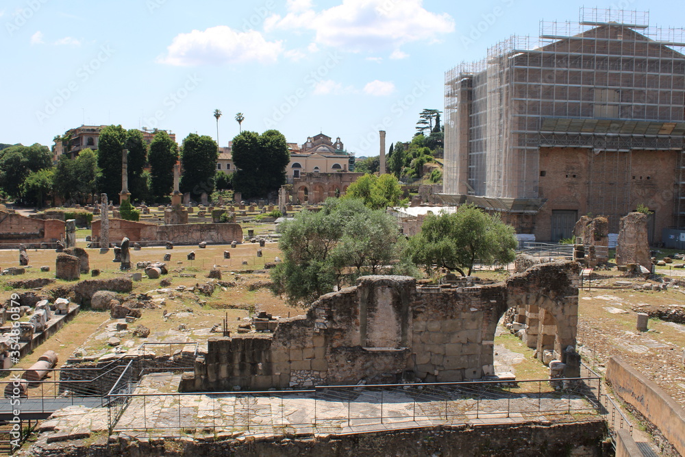 roman forum in rome italy 