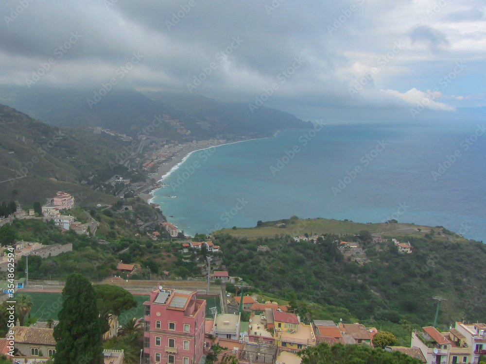 Shore of the blue sea, Mediterranean, summer view.