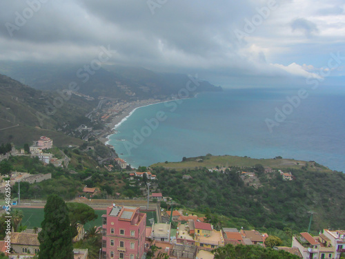 Shore of the blue sea, Mediterranean, summer view.