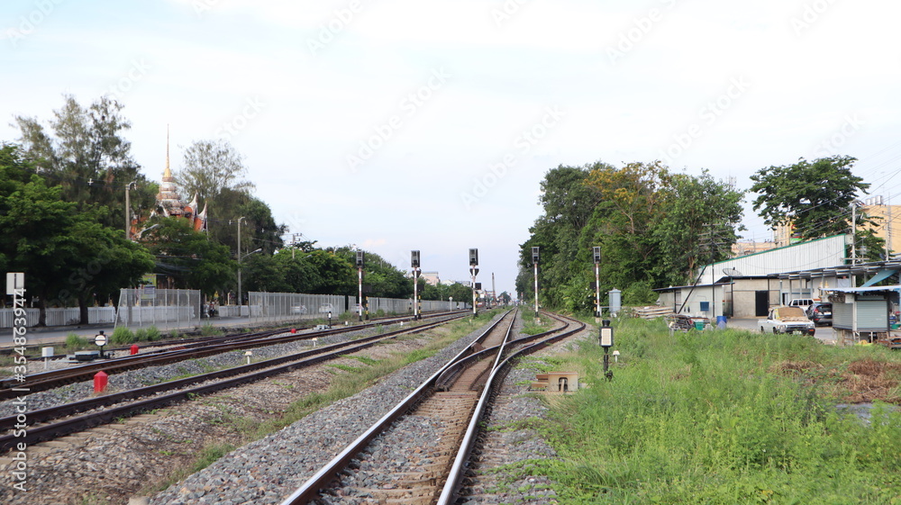 Rail routes in Nakhon Pathom province, central region of Thailand Rail routes in Nakhon Pathom province, central region of Thailand