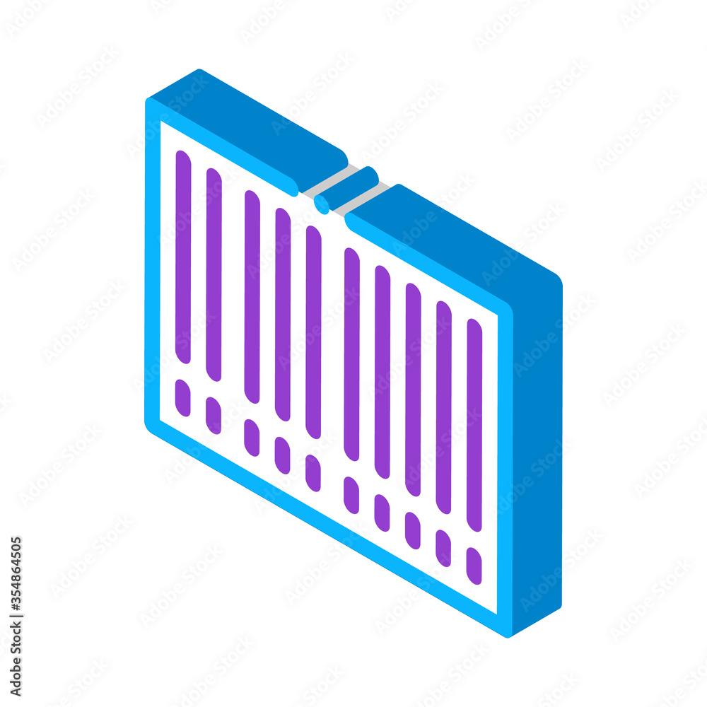 Obraz premium Barcode Bar Code Icon Vector. Isometric Barcode Bar Code sign. color isolated symbol illustration