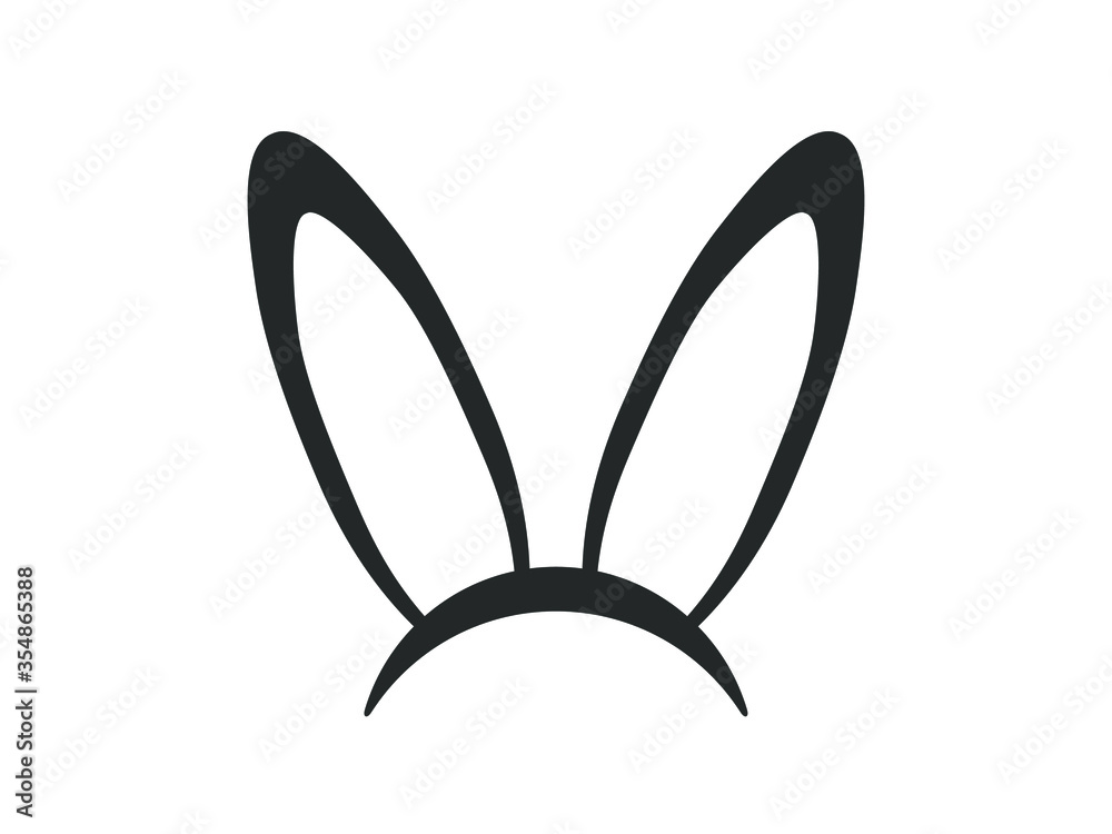 Rabbit ears icon. Rabbit ears vector illustration. Easter icon. Rabbit ears icon. Rabbit ears vector illustration. Easter icon.