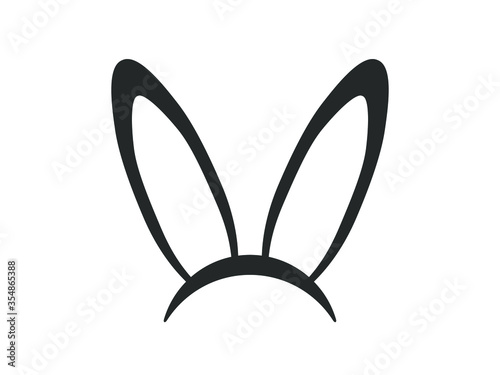 Rabbit ears icon. Rabbit ears vector illustration. Easter icon. 
