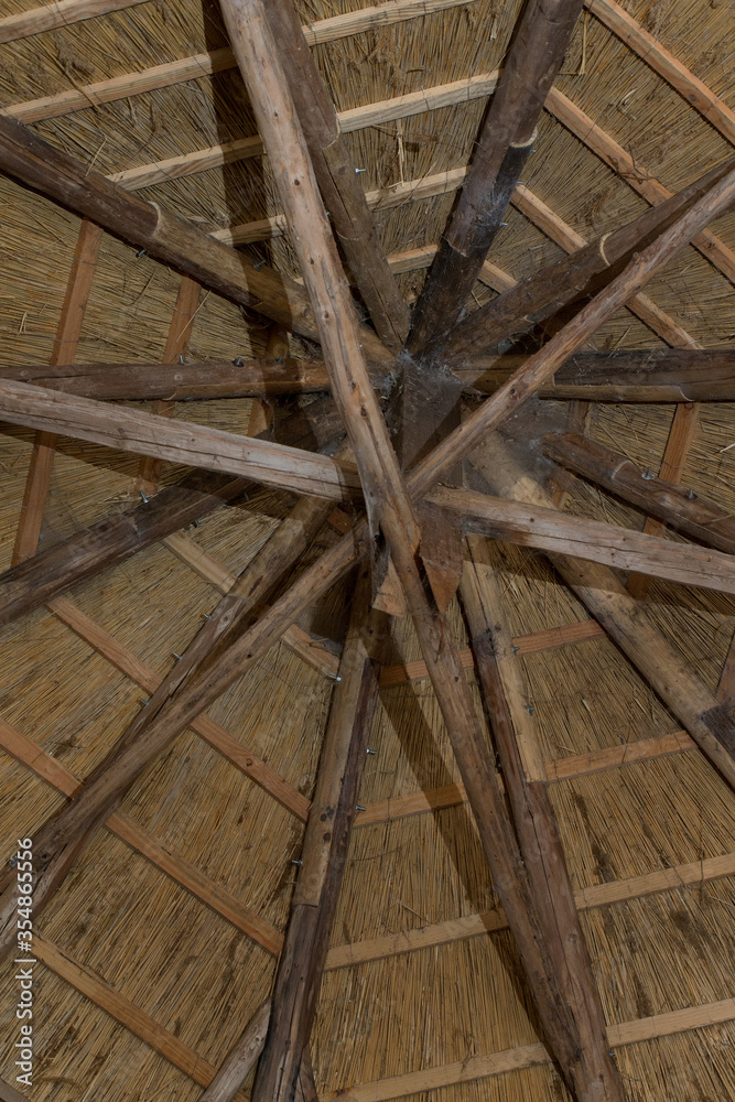 Interiors at Historic farm.  Hoeve Marianne Wilhelminaoord. Frederiksoord Drenthe Netherlands. Maatschappij van Weldadigheid. Reed roof