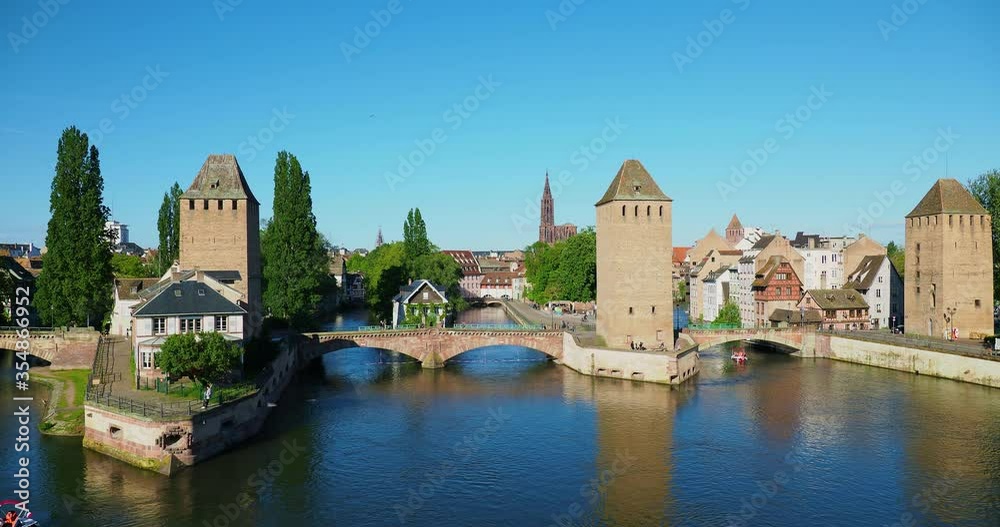 Vauban bridge in Strasbourg Alsace Vauban bridge in Strasbourg Alsace