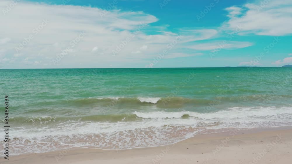 Beautiful blue sea and beach in sunny sky day, Summer tourist trip concept Beautiful blue sea and beach in sunny sky day, Summer tourist trip concept