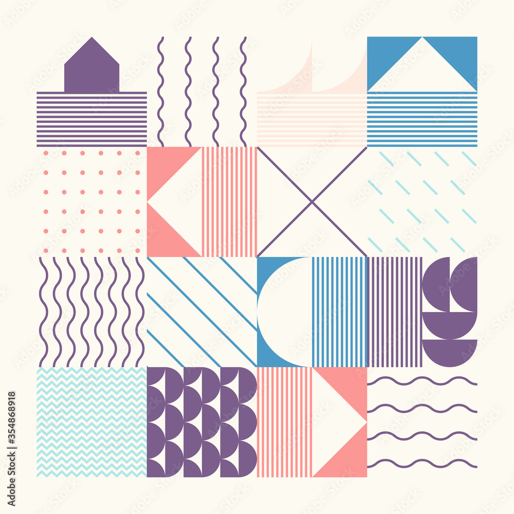 Memphis Abstract Vector Pattern Design Memphis Abstract Vector Pattern Design