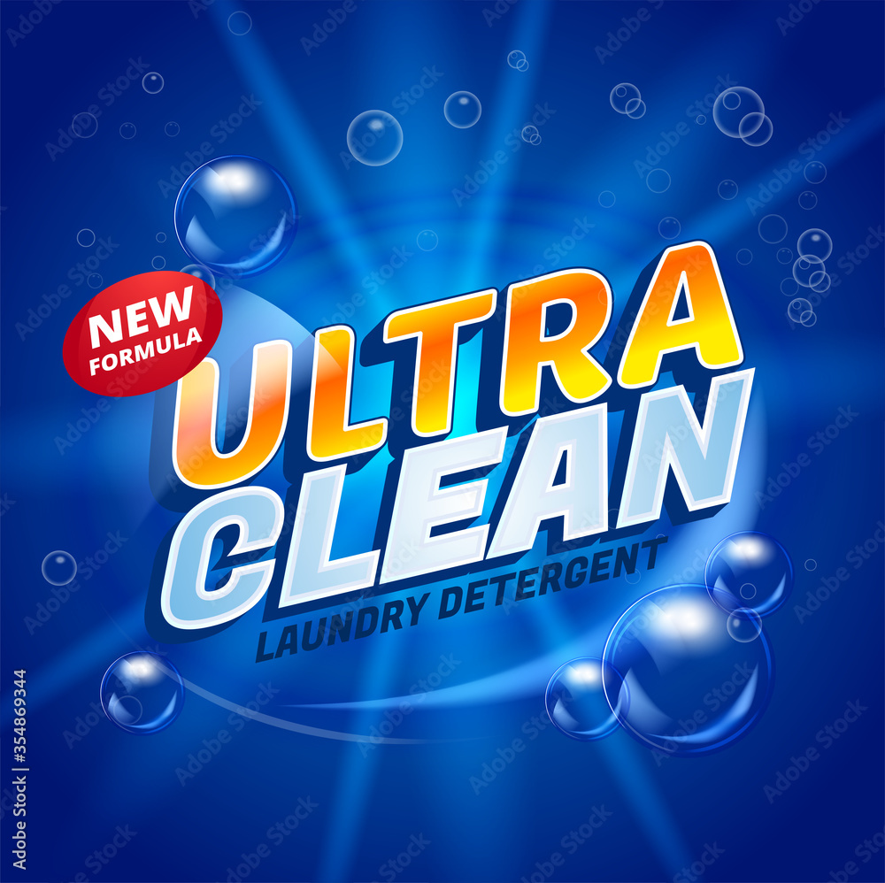 Ultra Clean Graphics Ultra clean design product package template. Toilet or bathroom ...