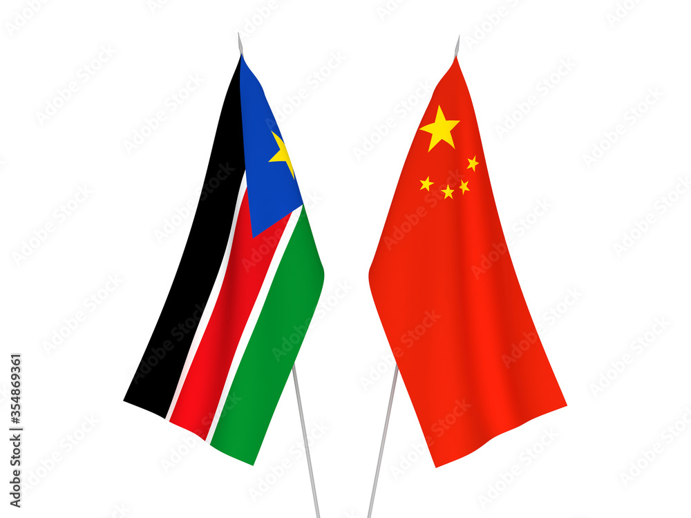 China and Republic of South Sudan flags