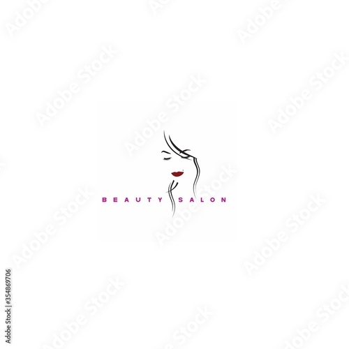 
vector illustration, depicting the face of a beautiful woman with long ringlets