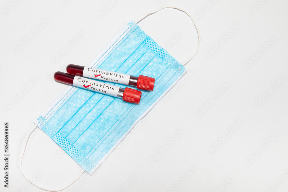 Coronavirus (COVID-19) test tube with blood sample stop dangerous chinese virus 2020 Coronavirus (COVID-19) test tube with blood sample stop dangerous chinese virus 2020