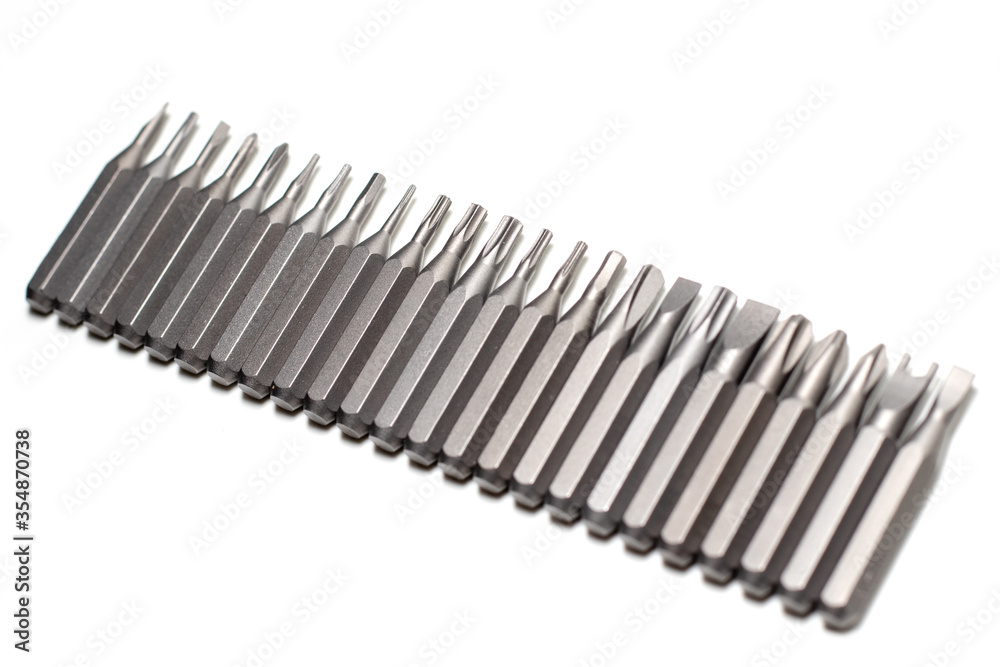 Set of screwdriver bits torx heads Set of screwdriver bits torx heads