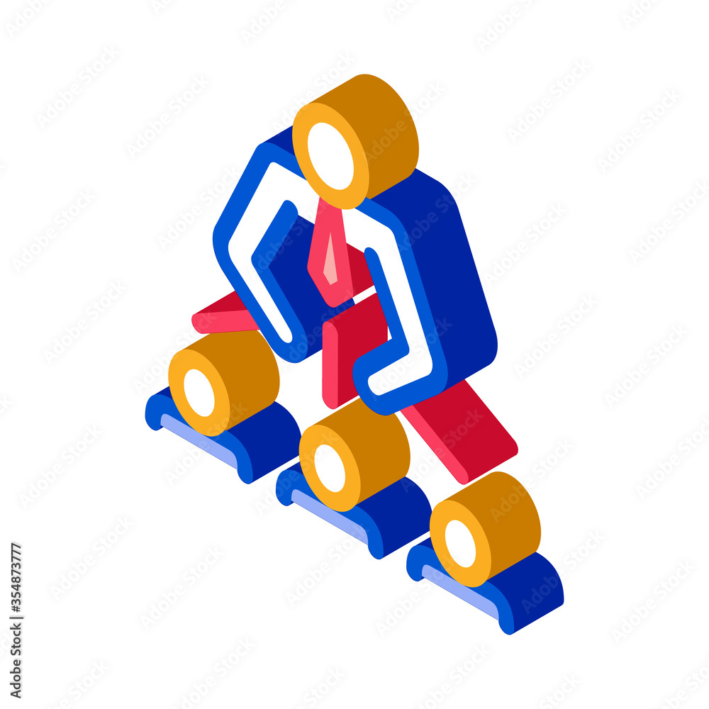 Man Leadership Icon Vector. Isometric Man Leadership isometric sign. color isolated symbol illustration Man Leadership Icon Vector. Isometric Man Leadership isometric sign. color isolated symbol illustration