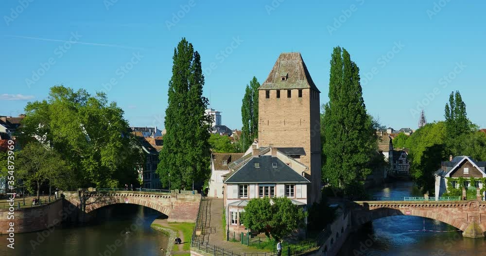 Vauban bridge in Strasbourg Alsace Vauban bridge in Strasbourg Alsace