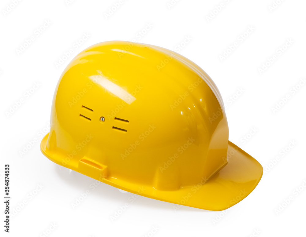 Fototapeta premium yellow hard hat isolated