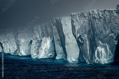 iceberg in Antarctica, large ,. moody 