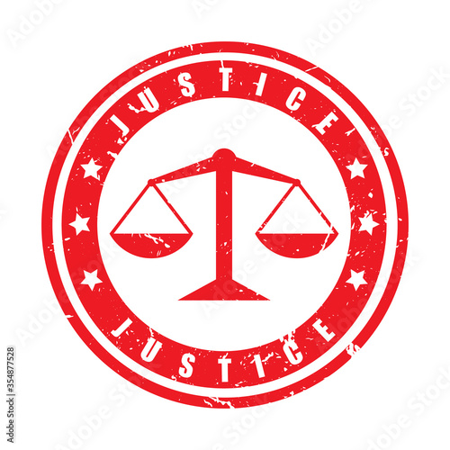 Vector Isolated Grunge Justice Stamp