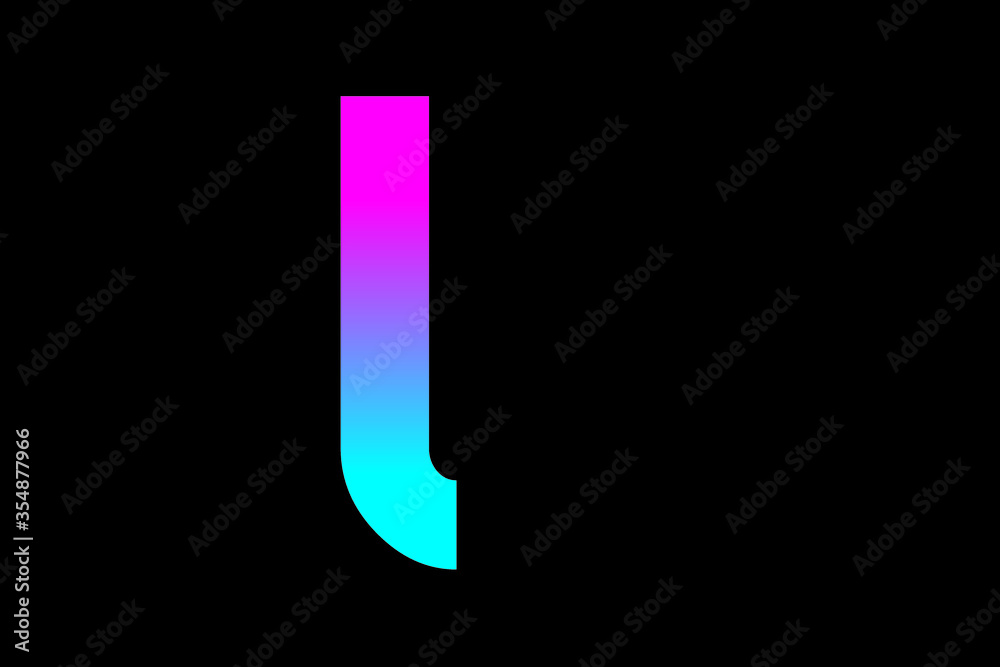 Lowercase letter l vector image