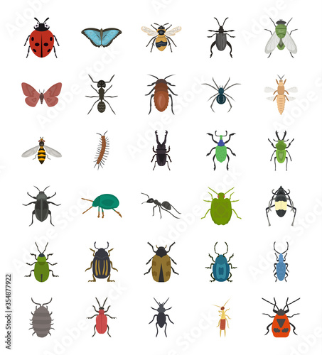 Insects Flat Icons Pack 