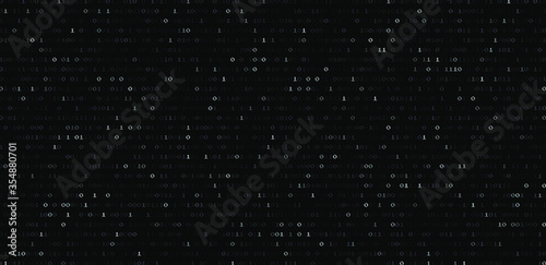 Abstract futuristic background with binary code  cyberspace matrix with digits.