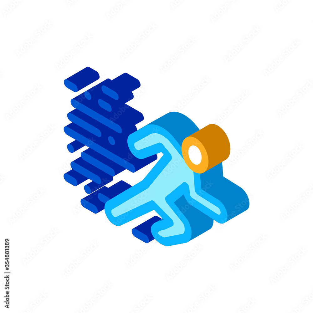 Running Human Icon Vector. Isometric Running Human sign. color isolated symbol illustration Running Human Icon Vector. Isometric Running Human sign. color isolated symbol illustration
