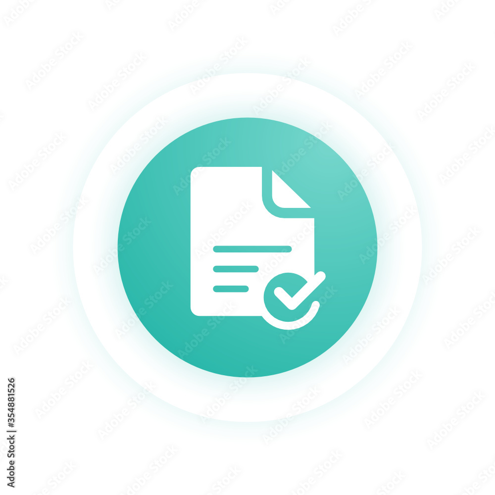 Verfied Document - Icon Verfied Document - Icon