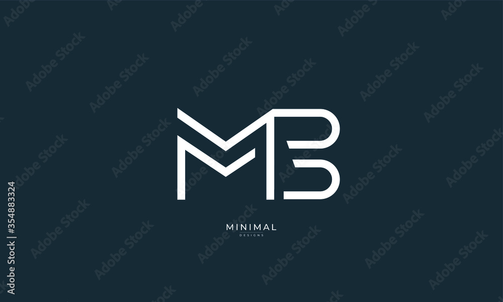 Alphabet letter icon logo MB Alphabet letter icon logo MB