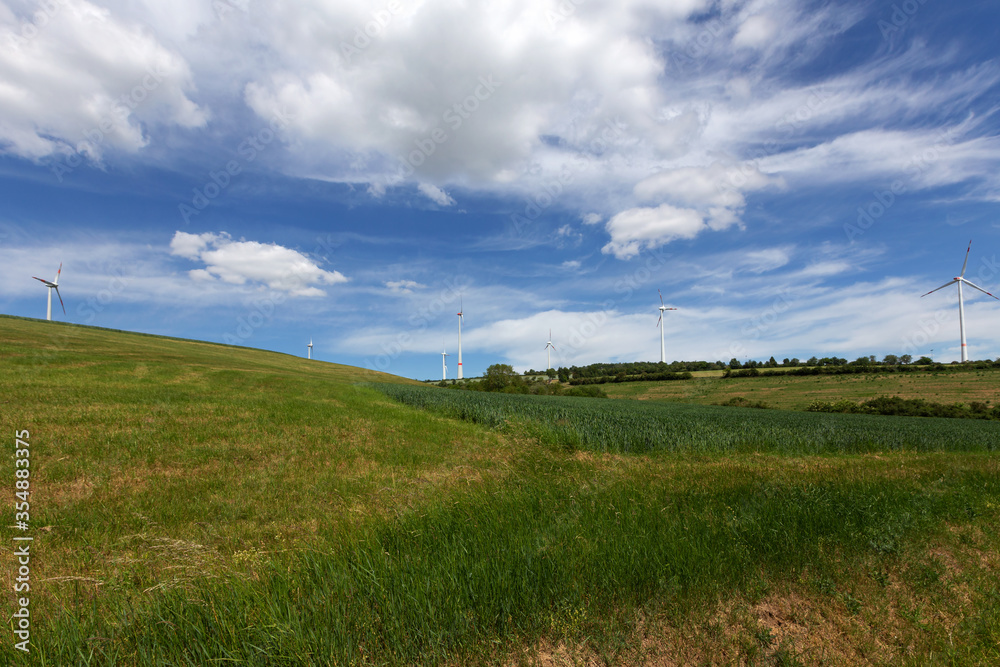 Landscape with windmills. Alternative source of energy. Landscape with windmills. Alternative source of energy.