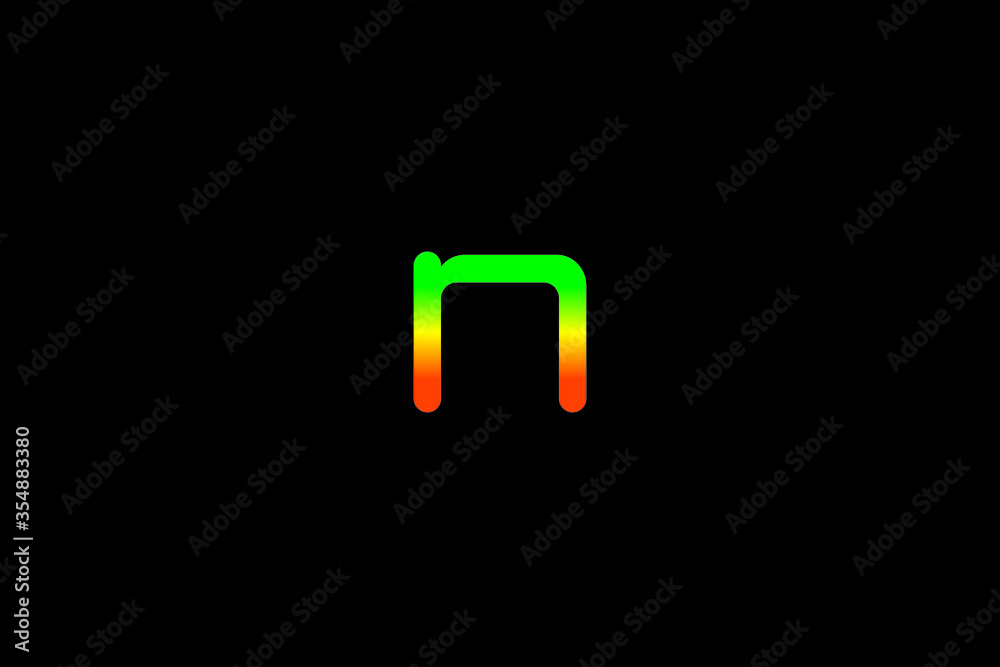 Lowercase letter n vector image Lowercase letter n vector image