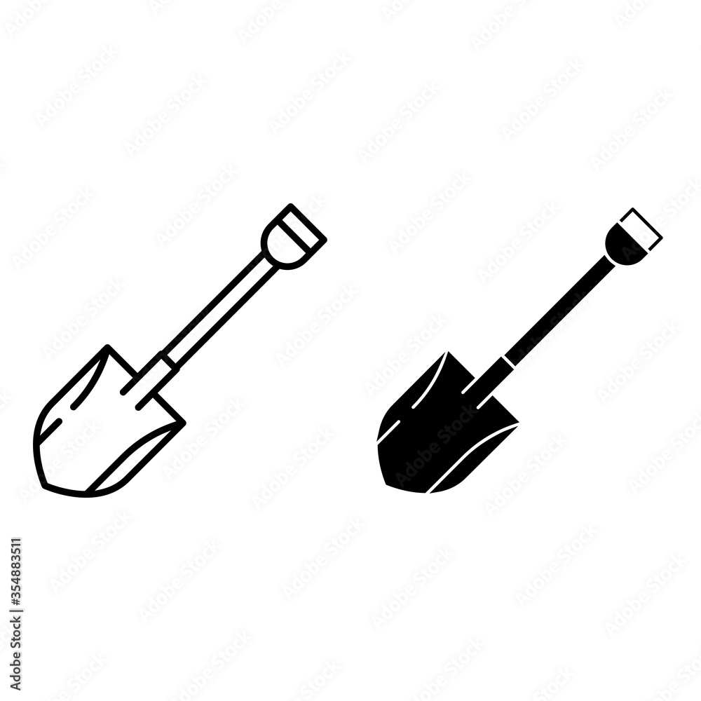 Shovel icon vector. dig illustration sign. tool symbol. Premium quality isolated digging element in trendy style. Shovel icon vector. dig illustration sign. tool symbol. Premium quality isolated digging element in trendy style.