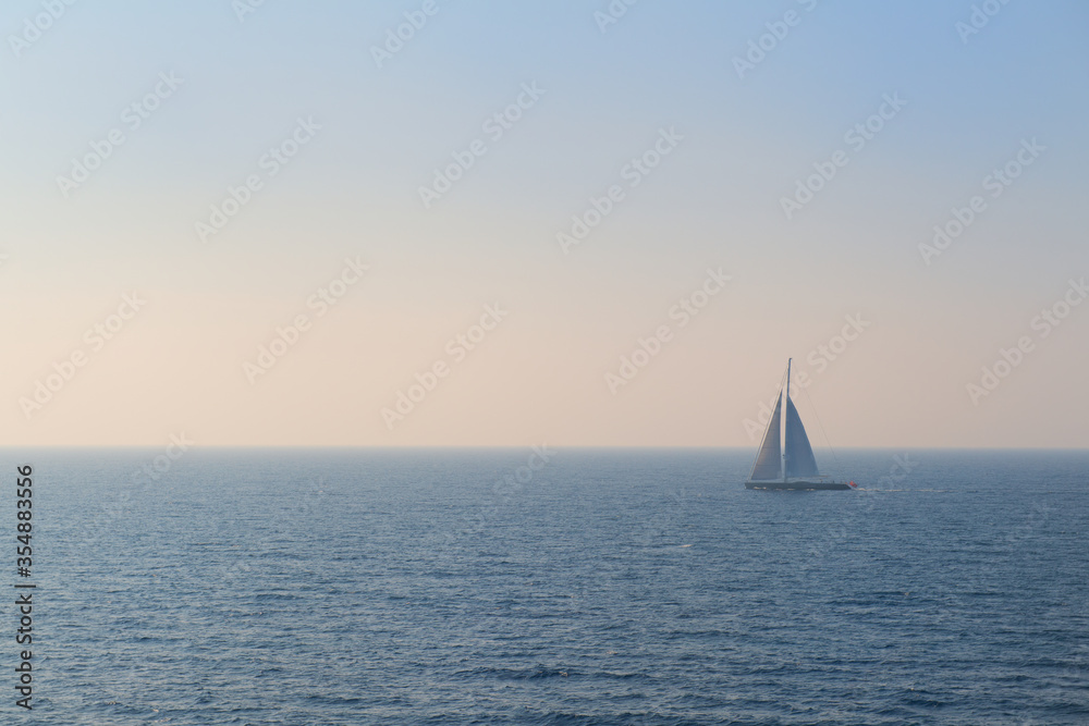 Sail boat at sea