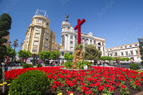 Panoramic view of the Plaza de las Tendillas in Cordoba, Spain.