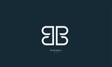 Alphabet letter icon logo BB