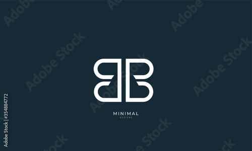Alphabet letter icon logo BB